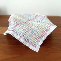 刺し子 花ふきん　一目刺し　匿名発送