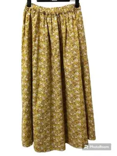 サマンサモスモス SM2 花柄 ロングスカート 黄色 FREEサイズ 春服