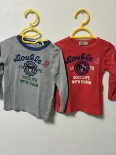 DOUBLE.B 長袖Tシャツ 2枚セット