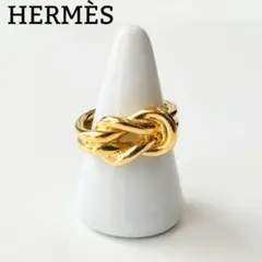 HERMÈS エルメス スカーフリング アタメ ゴールド