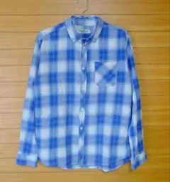 【値下げ】オンブレチェックシャツ／ブルー