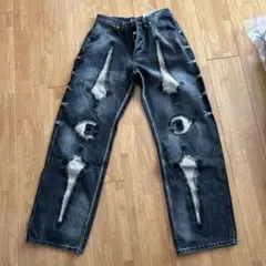 2000's archive skeleton paint denim y2k - メルカリ