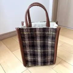 【最終値下げ】 Lilas Campbell チェック柄トートバッグ