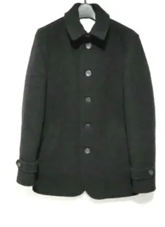 無印 ウールメルトンコート/メンズSサイズ/ネイビー/総裏