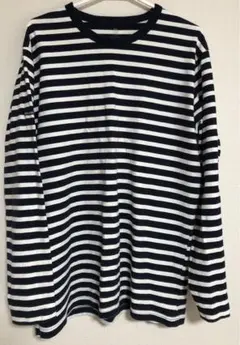 HUSH PUPPIES ストライプ　ボーダー　長袖　カットソー　L