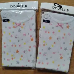 長袖☆ミキハウス　2枚　90cm　ロンパース ダブルビー