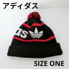 00s adidas ニット帽 ワンサイズ 帽子 キャップ スノーウェア 雪山のサムネイル