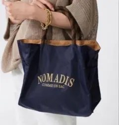 極美品 NOMADIS 別注 リバーシブルトートバッグ レオパード ブラック