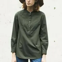 green label relaxing ギザ ミニヘリンボーンシャツ ブラウス