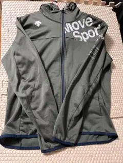 DESCENTE Move Sport ジップアップパーカー カーキ M
