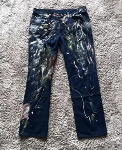 OWN ペイント加工 デニムパンツ ブラック M - メルカリ