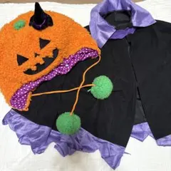 ハロウィン帽子、マントのセット