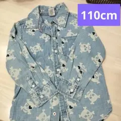 Gymboree スカル柄 デニムシャツ 4T