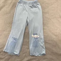 シナモロール　水色リボンプリントフレアパンツ　子供服　保育園