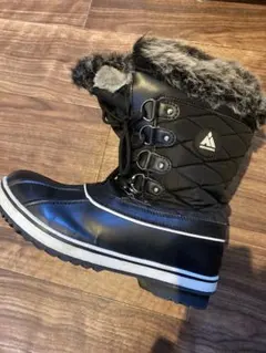 お値下げ！ 黒いファー付き スノーブーツ 24cm 防寒 寒冷地仕様