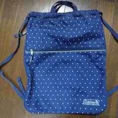 Coleman ネイビー ドット柄 リュック