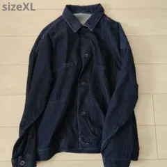 XL●GU●デニムシェフジャケット●ネイビー●Ｇジャン
