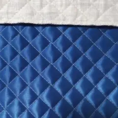 キルティング生地　ナイロンサテン　ブルー
