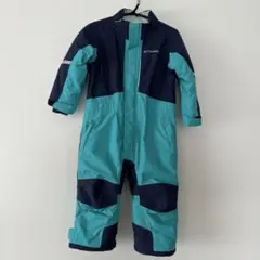 mont-bell 子ども用 フード付きウィンターウェア 青　110cm montbell/モンベル/パウダーライトジャケット上下セット Kid's ブルー