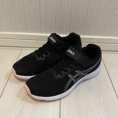 asicsキッズスニーカー／レーザービーム黒／春夏／女の子22.5cmアシックス