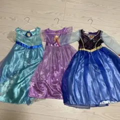 アナと雪の女王・ラプンツェル・プリンセスドレス3点セット
