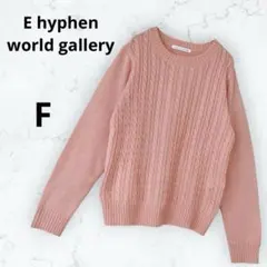 ＊E hyphen world gallery ＊ニット ケーブル ピンク F