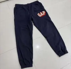 GAP スウェットパンツ ネイビー ロゴワッペン