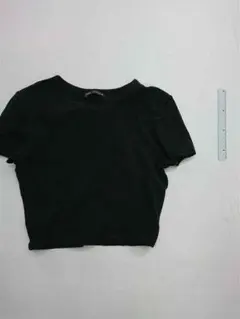 ◎ザラ ZARA クロップドTシャツ ブラック系 レディース Mサイズ