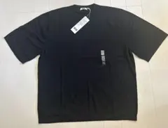 【未使用タグ付】ユニクロU オーバーサイズニット Tシャツ ブラック 黒　XXL