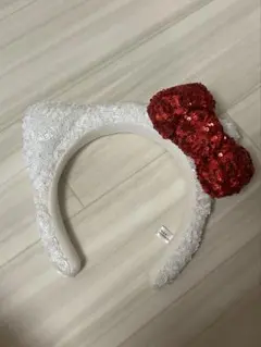 ハローキティ風スパンコールカチューシャ