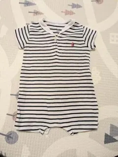 ■美品■Petit Bateau　ストライプロンパース67㌢