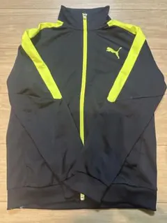 PUMA ジップアップジャケット 黒/黄緑 150