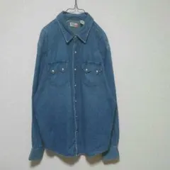 Ｌリーバイス Levis デニム ウエスタンシャツ インディゴブルー