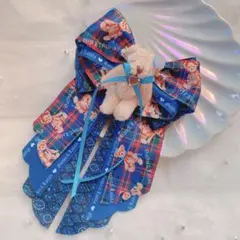 ハンドメイド リボン ヘアゴム ポニー キッズ テディ ベア チェック