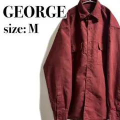 GEORGE フェイクスウェード スエード シャツ 海外古着 ヴィンテージ