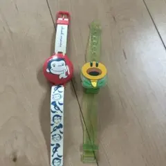 【美品】2点まとめ売りジョージ デジタル腕時計　スーパーマリオ　ライトプレス