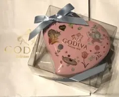 ゴディバ　アリスのティーパーティGキューブアソートメントミニハート缶５粒入り