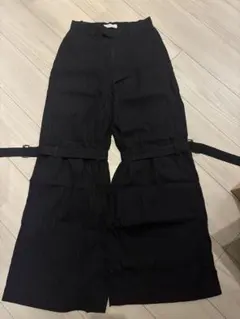 MAISON SPECIAL ストライプ ワイドパンツ ベルト付き