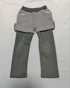 冬用ズボン　裏起毛　 グレー ボトムス