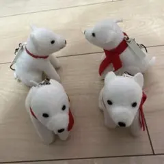 SoftBank お父さん犬 ぬいぐるみキーホルダー 4個セット