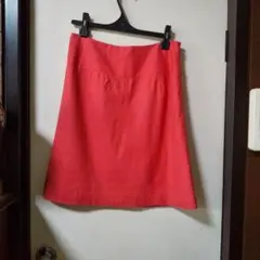 バナナ・リパブリック　オレンジ系スカート　麻(レーヨン混)