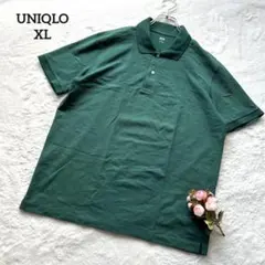 UNIQLO◇ドライカノコポロシャツ　半袖ポロシャツ　グリーン　男女兼用　XL