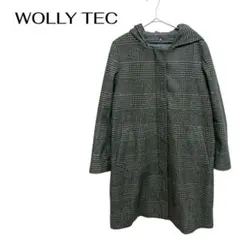 B0357WOLLY TECチェックロングコートジャケットビジネスデートのサムネイル