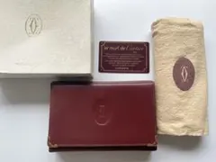 希少 カルティエ トランプ セット マストドゥ ボルドー レザーケース