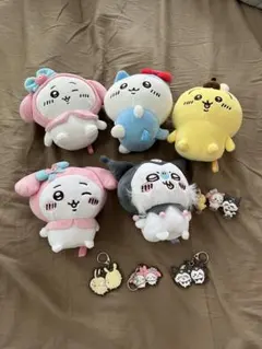 ちいかわ×サンリオキャラクターズ ぬいぐるみS 3点セット＋コラボまとめ売りのサムネイル