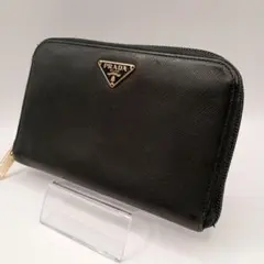 PRADA プラダ 長財布 ブラック レザー 三角ロゴ ラウンドファスナー 箱付のサムネイル