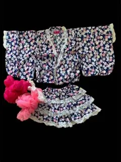 Little Princess 花柄着物ドレス 130