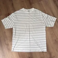 Steven Alan マルチボーダー Tシャツ　XL ホワイト×薄いグリーンのサムネイル