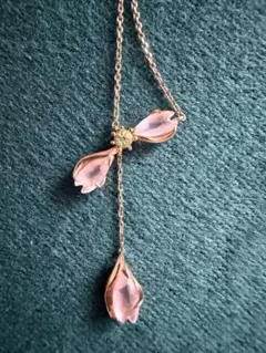 【希少】スタージュエリー/STAR JEWELRY　ネックレス K10 桜 可愛