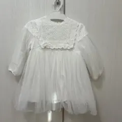 ホワイト ベビードレス 90 プチクローゼット　キッズドレス